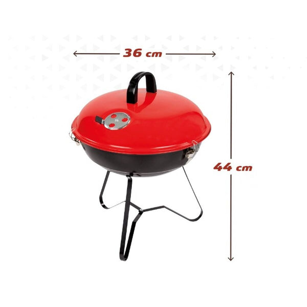 Barbecue Portatile Aktive Metallo smaltato Ø 36 cm 36 x 44 x 36 cm (4 Unità) Rosso - Augustea Shop