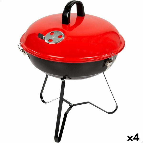 Barbecue Portatile Aktive Metallo smaltato Ø 36 cm 36 x 44 x 36 cm (4 Unità) Rosso - Augustea Shop
