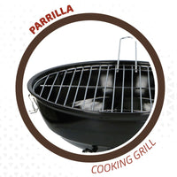 Barbecue Portatile Aktive Metallo smaltato Ø 36 cm 36 x 44 x 36 cm (4 Unità) Rosso - Augustea Shop