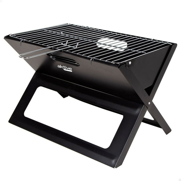 Barbecue Portatile Aktive Nero Acciaio Ferro 45 x 30 x 29 cm - Augustea Shop