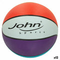 Pallone da Basket John Sports Rainbow 7 Ø 24 cm 12 Unità