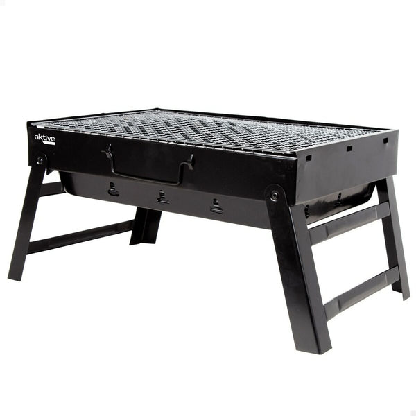 Barbecue Portatile Aktive Rettangolare Nero 50 x 23 x 30 cm (2 Unità) - Augustea Shop