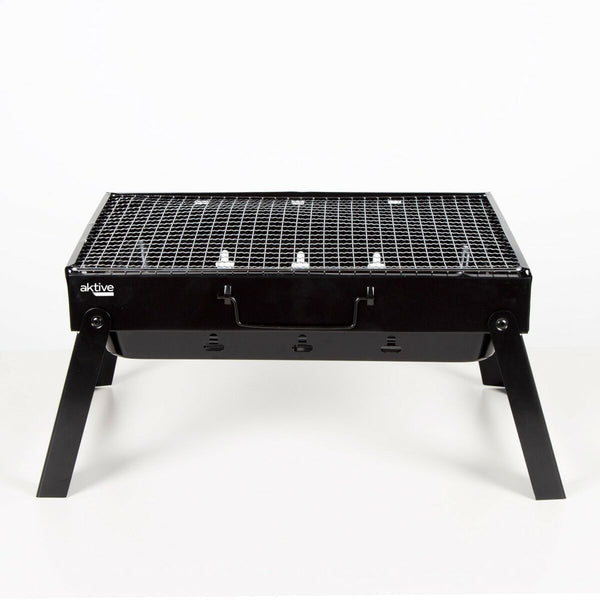 Barbecue Portatile Aktive Rettangolare Nero 50 x 23 x 30 cm (2 Unità) - Augustea Shop