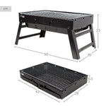 Barbecue Portatile Aktive Rettangolare Nero 50 x 23 x 30 cm (2 Unità) - Augustea Shop