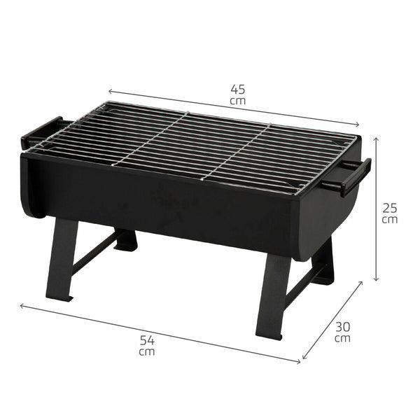 Barbecue Portatile Aktive Acciaio 45 x 25 x 30 cm Nero (2 Unità) - Augustea Shop