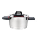 Pentola con Coperchio Feel Maestro  MR-3530-20 Nero Rosso Acciaio Acciaio inossidabile Plastica Ø 20 cm 3,2 L