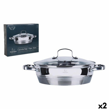 Casseruola con coperchio Santa Clara Sta clara Ø 25,7 x 34 x 6,5 cm (2 Unità)