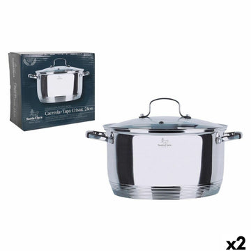 Casseruola con coperchio Santa Clara Ø 25,5 x 34 x 15 cm (2 Unità)