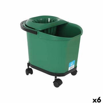 Secchio per Pavimenti Kety Verde 16 L 40,5 x 30 x 35 cm (6 Unità)