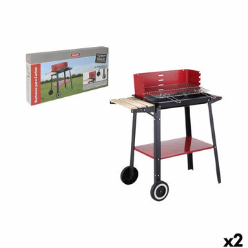 Barbecue a Carbone con Gambe Inde 81,5 x 41,5 x 84,5 cm (2 Unità)