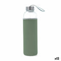 Bottiglia d'acqua Quid Quidate Verde Vetro 600 ml (12 Unità)