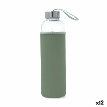 Water bottle Quid Quidate Green Glass 600 ml (12 Units)