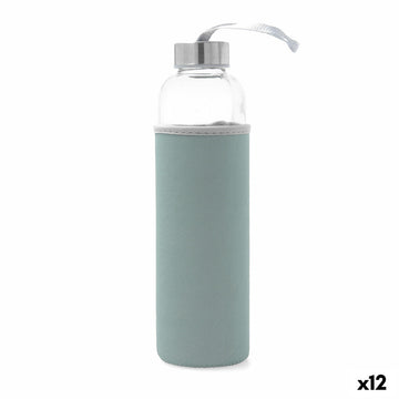 Bottiglia d'acqua Quid Quidate Azzurro Vetro 600 ml (12 Unità)