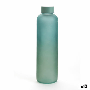 Water bottle Quid Quidate Turquoise Glass 600 ml (12 Units)