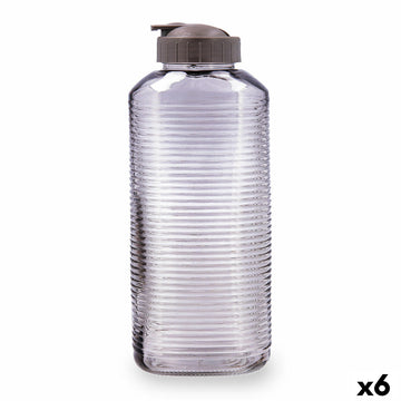 Water bottle Quid Velvet Grey Glass 1,8 L (6 Units)