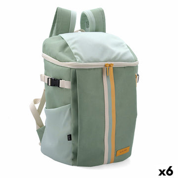 Cooler Backpack Quid Sugar Green Textile 20 L 30 x 22 x 4 cm (6 Units)