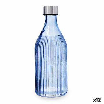 Bottiglia d'acqua Quid Maison Blu Marino Vetro 1 L (12 Unità)