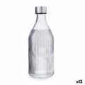 Water bottle Quid Maison Grey Glass 1 L (12 Units)
