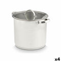 Casseruola con coperchio in vetro Kinvara 17396 Argentato 31 x 25 x 24 cm Induzione (4 Unità)