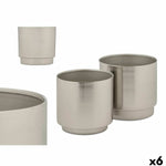 Set di Vasi 40055-S Argentato Ferro 18 x 16,5 x 18 cm 16 x 15,5 x 16 cm (6 Unità) - Augustea Shop