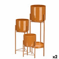 Set di vasi da fiori Gift Decor Teja Ferro 3 Pezzi (2 Unità)