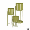 Set di vasi da fiori Gift Decor Verde Ferro 3 Pezzi (2 Unità)