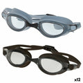 Occhialini da Nuoto per Adulti AquaSport Nero Grigio (12 Unità)