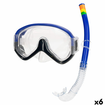 Occhialini da Snorkeling e Boccaglio AquaSport Azzurro (6 Unità)