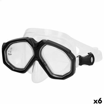 Maschera da Immersione AquaSport Nero (6 Unità)
