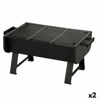 Barbecue Portatile Aktive Acciaio 45 x 25 x 30 cm Nero (2 Unità) - Augustea Shop