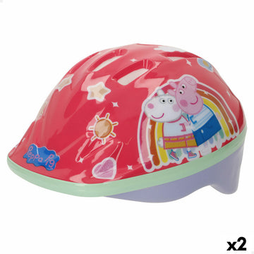 Casco da Ciclismo per Bambini Peppa Pig Rosso 48-52 cm