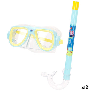 Occhialini da Snorkeling e Boccaglio per Bambini Peppa Pig (12 Unità)