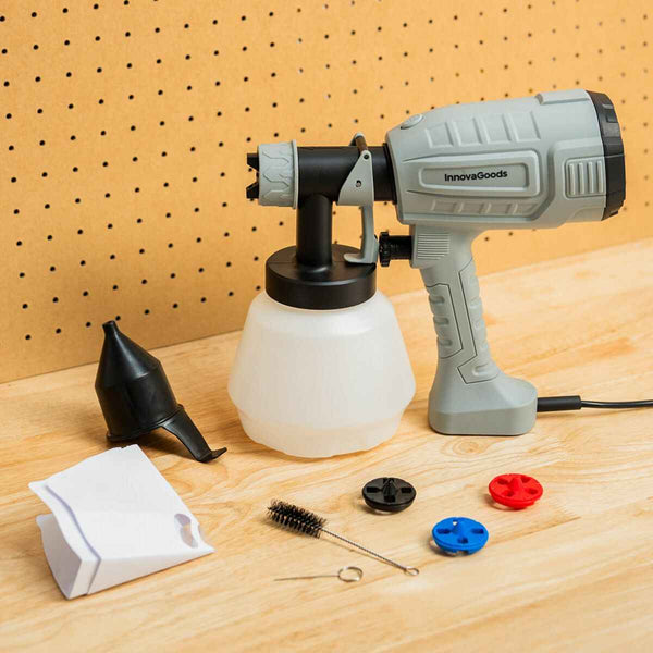 Pistola Elettrica per Verniciatura a Spruzzo InnovaGoods 500 W 1 L Grigio (Ricondizionati B)